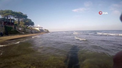  Denizde bulunan tarihi kalıntı araştırılıyor