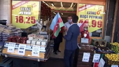 hain saldiri -  Başkent esnafına Azerbaycan bayrağı Videosu