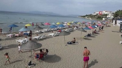yagmurlu -  Kuşadası’nda ekim ayında plaj keyfi Videosu
