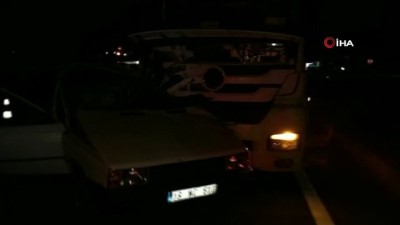  Otomobil ve tır çarpıştı: 1 ölü