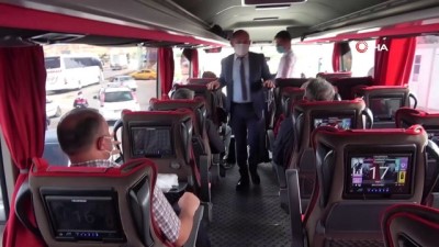 hijyen denetimi -  43 ilin geçiş güzergahında 'korona virüs' denetimi: Otobüsler tek tek durduruldu Videosu