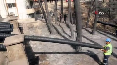 orman yanginlari -  Hatay'daki yangın bölgesinde altyapı çalışmaları Videosu