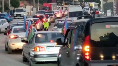  Karabük’te Azerbaycan’a destek konvoyu