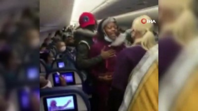 yolcu ucagi -  - ABD’de yolcu uçağında maske takmadı, kabin görevlisine saldırdı Videosu