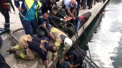 saglik ekibi -  Deniz’e düşen şahsı koronavirüs nedeniyle el uzatıp kurtarmadılar Videosu