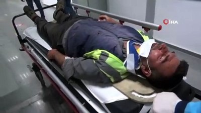 isci servisi -  Otoyol işçilerini taşıyan minibüs devrildi: 14 yaralı Videosu