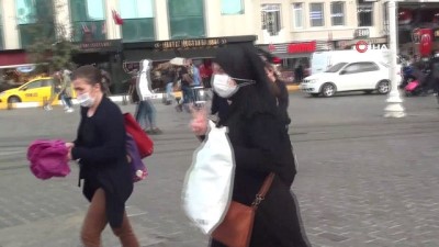  Taksim’de gökkuşağı görenleri hayran bıraktı