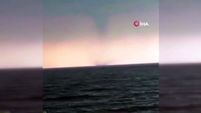  Tekirdağ’da hortum anı görüntülendi