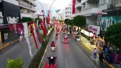  Antalya'da motosikletli kortejle Cumhuriyet kutlaması