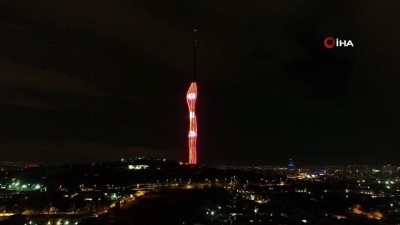 isik gosterisi -  Çamlıca Kulesindeki ‘Cumhuriyet’ temalı ışık şöleni Videosu