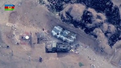 Azerbaycan ordusu, Ermenistan ordusunun askeri araclari vurma ani - BAKÜ