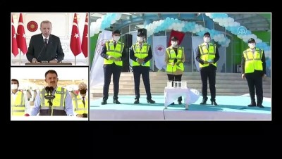 riva - Cumhurbaşkanı Erdoğan, Reyhanlı Barajı, Afrin Çayı Davutlar Regülatörü ve Derivasyon Kanalı açılış törenine video konferansla katıldı - İSTANBUL Videosu