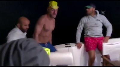 Milli sporcu Emre Seven'in Mersin'den KKTC'ye yüzme hedefi yarım kaldı