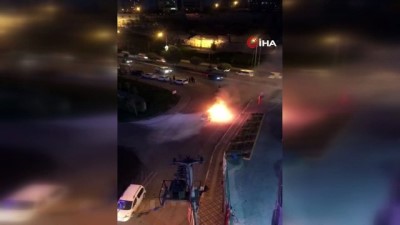 sondurme tupu -  Seyir halindeki araç alev aldı Videosu