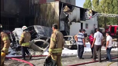 ikitelli - Başakşehir'de oto sanayi sitesinde yangın - İSTANBUL Videosu