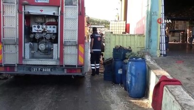 hanli -  Hatay'da gıda fabrikasında yangın Videosu