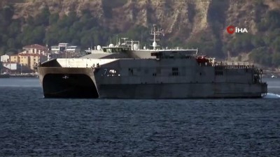 yuksek hiz -  ABD yüksek hızlı transfer gemisi Çanakkale Boğazı'ndan geçti Videosu