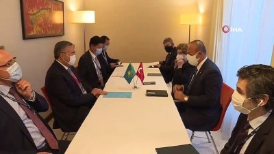 baskent -  - Çavuşoğlu, Kazakistan Dışişleri Bakanı Tleuberdi ile görüştü Videosu