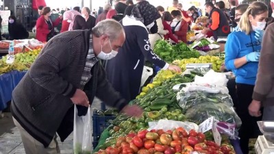 pazar esnafi -  Denizli’de yasaklara rağmen semt pazarlarında ürküten görüntü Videosu