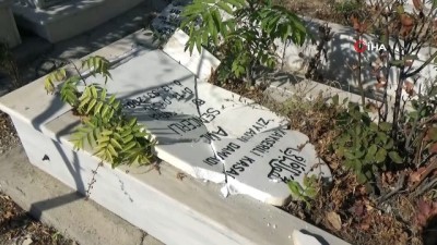 mezar tasi -  Karaman'da mezar taşları kırıldı Videosu