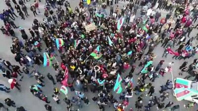 ulusa seslenis -  - Azerbaycan’da coşkulu zafer kutlamaları havadan görüntülendi Videosu