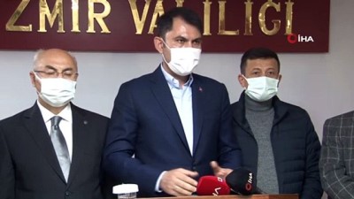  Çevre ve Şehircilik Bakanı Murat Kurum, İzmir Valiliği'nde açıklamalarda bulundu