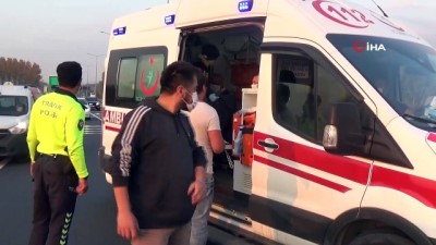  Virajı alamayan tır devrildi sürücüsü yaralandı