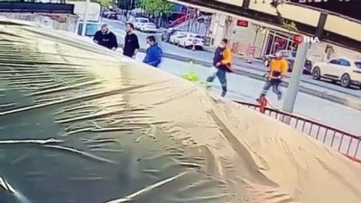 agir yarali -  İstanbul’da dehşet anları kamerada...Genç kadını sünger kurtardı Videosu