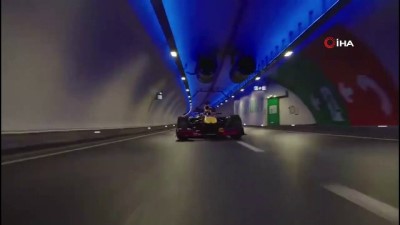 Vali Yerlikaya, Formula 1 yarış aracının Avrasya Tünelinden geçtiği anları paylaştı