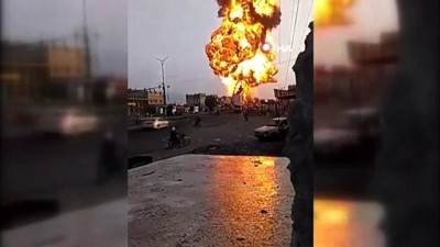 akaryakit istasyonu -  - Yemen'de akaryakıt istasyonunda patlama Videosu