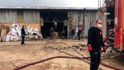 et uretimi -  Kocaeli’de ahşap palet fabrikasında yangın Videosu