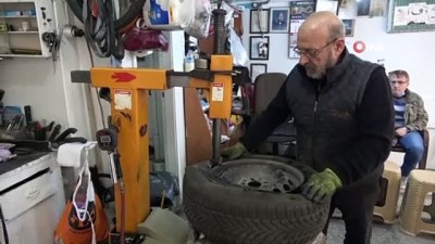 forma -  Vatandaşlar 1 Aralık’ı beklemeden araçlarına kış lastiği taktırmaya başladı Videosu