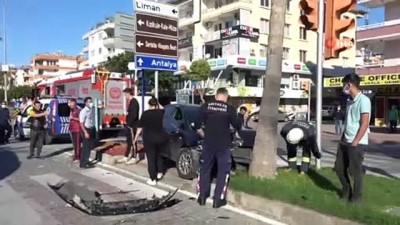 yaya gecidi -  Alanya Kestelsporlu futbolcu kaza yaptı : 2 yaralı Videosu