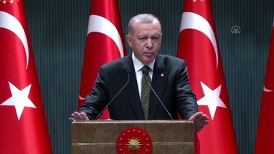 ANKARA - Cumhurbaşkanı Erdoğan: 'Hafta sonları tedarik ve üretim zincirleri aksamayacak şekilde 10.00 ile 20.00 saatleri arası dışında sokağa çıkma sınırlaması uygulanacak'