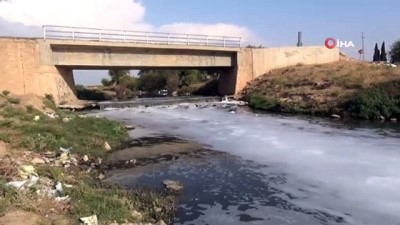 yukselen -  Kızıltepe’de derede oluşan köpükler korkutuyor Videosu