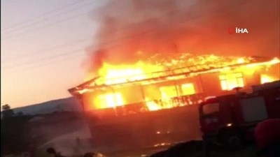  - Sobadan çıkan yangın evi küle çevirdi