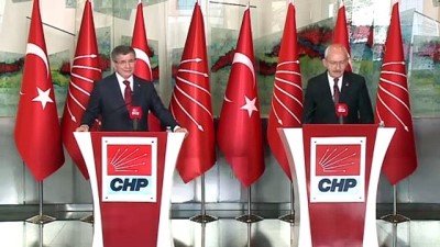 ANKARA - Kılıçdaroğlu-Davutoğlu ortak basın toplantısı (1)