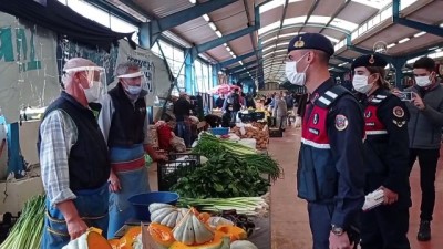pazar esnafi - İSTANBUL - Jandarma ekipleri Silivri'de pazar denetimi yaptı Videosu