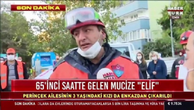 Enkazdan çıkarılan Elif'in elini tutan itfaiyeci Muammer Çelik, kurtarma anını anlattı