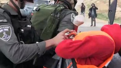 rehine krizi - İsrail güçlerinden Batı Şeria’daki gösteriye müdahale Videosu