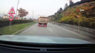 isik ihlali -  'Ralli' yapan kamyon kamerada Videosu