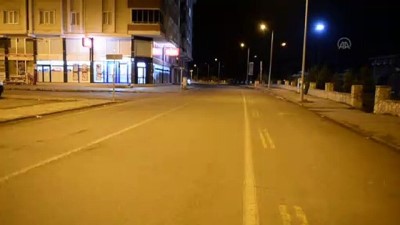 polis ekipleri - ARDAHAN - Sokağa çıkma kısıtlamasının ardından cadde ve sokaklar boş kaldı Videosu
