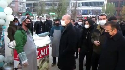HAKKARİ - Bakan Soylu, Yüksekova'da esnafı ziyaret etti