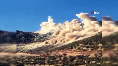dinamit -  Siirt'te yol çalışmalarında engel olan dev kayalar dinamitle patlatılıyor Videosu