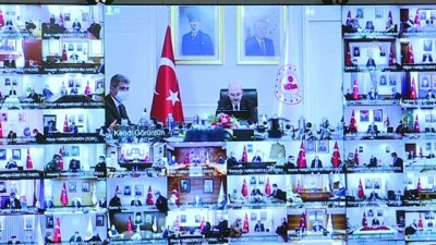 telekonferans - ANKARA - İçişleri Bakanı Soylu, 81 ilin valisi ile telekonferans yöntemiyle görüştü Videosu