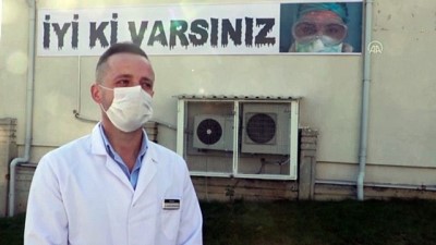 bulduk - KIRKLARELİ - Eczacıdan sağlık çalışanlarına moral pankartı Videosu