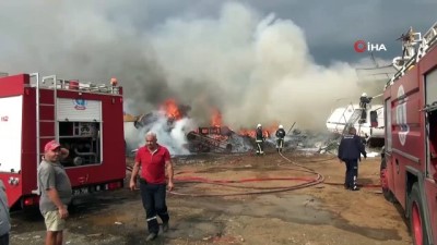 irak -  Çekek yerinde korkutan yangın Videosu