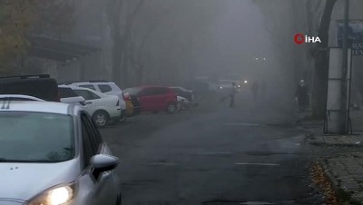  Kars'ta yoğun sis etkili oluyor