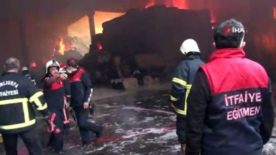 tekstil fabrikasi -  Tekstil fabrikasında yangın 4 saattir söndürülemedi Videosu