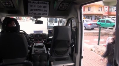 kazanci - Minibüs şoförü günlük gelirini İzmirli depremzedelere gönderecek - BİLECİK Videosu